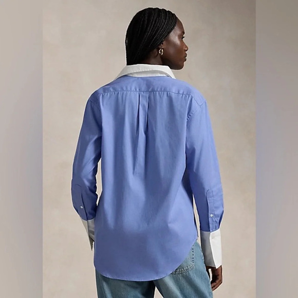 Ralph Lauren black label Extended Cuff Cotton Shirt Purple Stripe 33647 - Picture 5 of 14